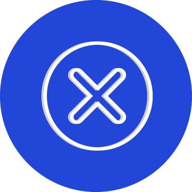 İptal edilen simge, basit vektör illüstrasyonu