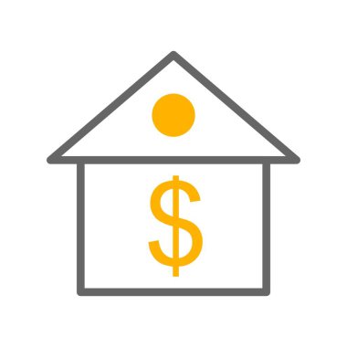 Ev ikonu. vektör illüstrasyonu