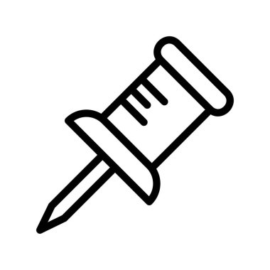 pin simgesi, basit vektör illüstrasyonu