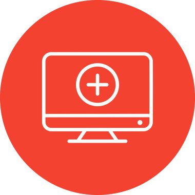 Lcd vektörü simgesi, illüstrasyon