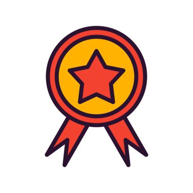 ödül madalyası ikonu vektör illüstrasyon grafik tasarımı
