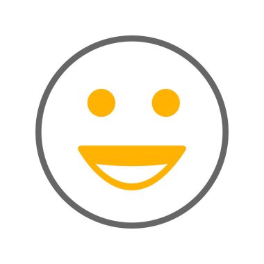  gülen yüz simgesi, basit vektör illüstrasyonu