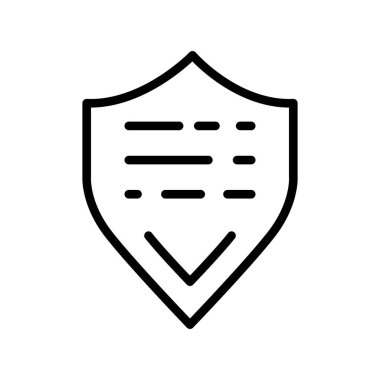 Kalkan simgesi, basit vektör illüstrasyonu