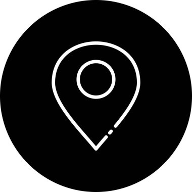 Konum simgesi, basit vektör illüstrasyonu