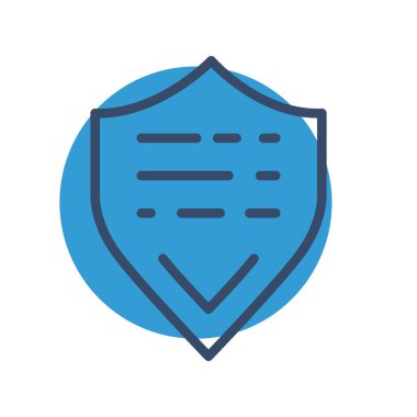 Kalkan simgesi, basit vektör illüstrasyonu