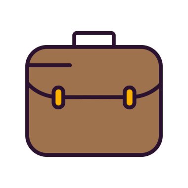  evrak çantası simgesi, basit vektör illüstrasyonu