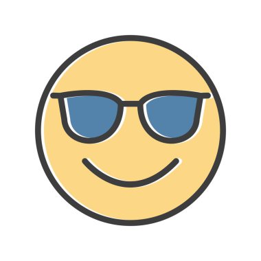 yüz ifadesi simgesi, vektör illüstrasyonu