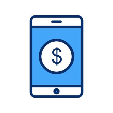 cep telefonu simgesi, basit vektör illüstrasyonu