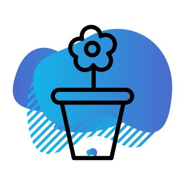 Bahçe işlerinin vektör illüstrasyonu, bahçe aletleri kavramı