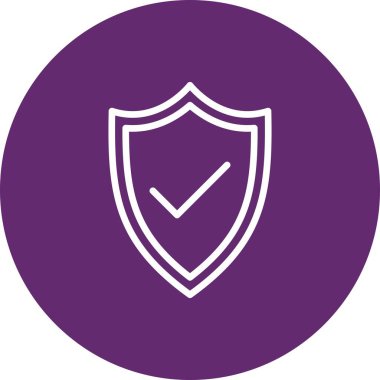 Kalkan simgesi, basit vektör illüstrasyonu