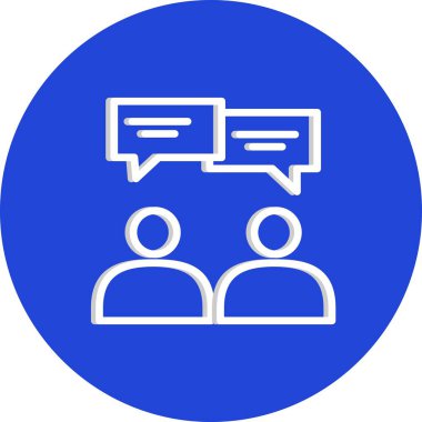 Vektör Sohbet simgesi, basit vektör illüstrasyonu