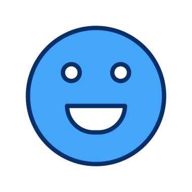 gülen yüz simgesi, basit vektör illüstrasyonu