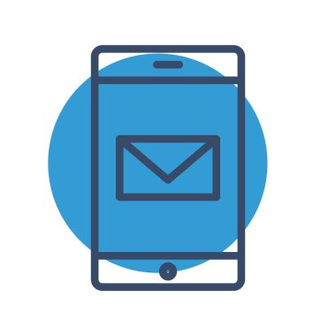 cep telefonu simgesi, basit vektör illüstrasyonu