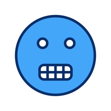 yüz ikonu. Web için bilgisayar vektör simgelerinin düz çizimi