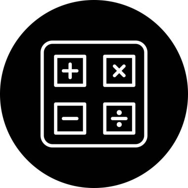 Hesap makinesi simgesi, vektör illüstrasyonu. düz tasarım biçimi
