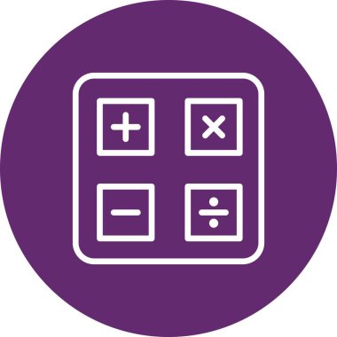 Hesap makinesi simgesi. vektör illüstrasyonu