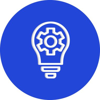 Ampul simgesi, basit vektör illüstrasyonu