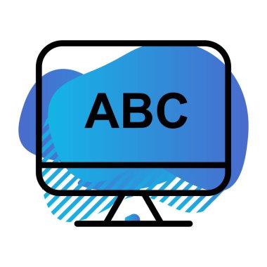 Lcd vektörü simgesi, illüstrasyon