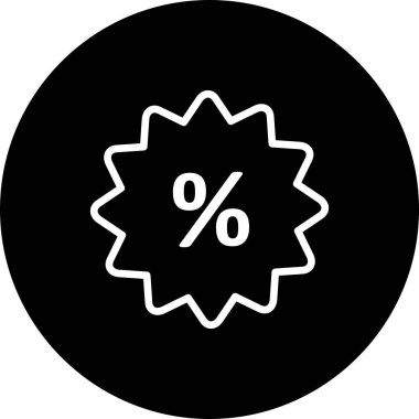 İndirim etiketi simgesi. vektör illüstrasyonu