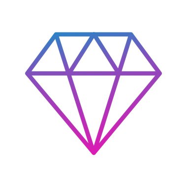 Elmas simgesi, basit vektör illüstrasyonu