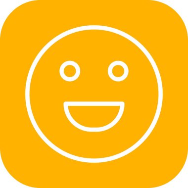 gülen yüz simgesi, basit vektör illüstrasyonu