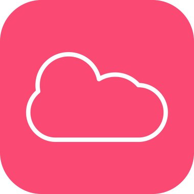 Bulut vektör simgesi. Grafik tasarımı için beyaz arkaplanda izole edilmiş resim.