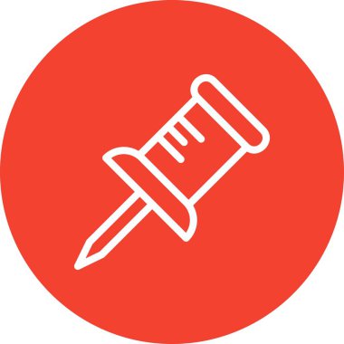 pin simgesi, basit vektör illüstrasyonu