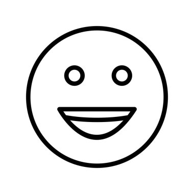 gülen yüz simgesi, vektör illüstrasyonu