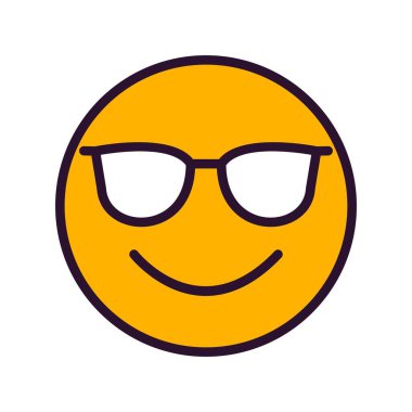 yüz ifadesi simgesi, vektör illüstrasyonu