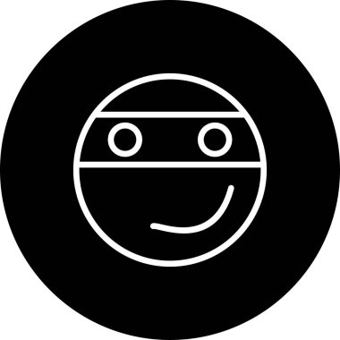 Şirin bir çizgi film suratının vektör çizimi