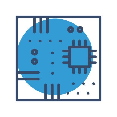 Bilgisayar donanımının vektör illüstrasyonu, dijital kavram