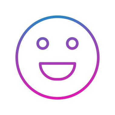 gülen yüz simgesi, basit vektör illüstrasyonu