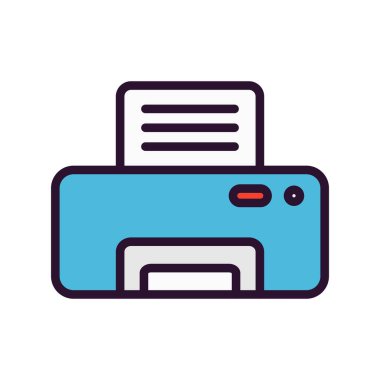 vektör yazıcı ağı simgesi, illüstrasyon