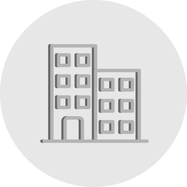  bina simgesi, basit vektör illüstrasyonu