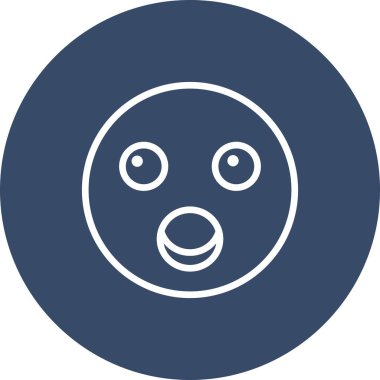 şok yüz simgesi, basit vektör illüstrasyonu