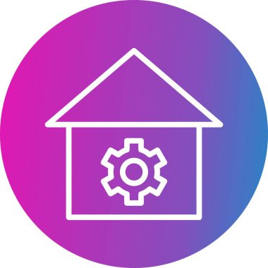 Ev simgesinin vektör illüstrasyonu