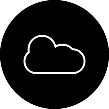 Bulut simgesi, vektör çizimi. düz tasarım biçimi