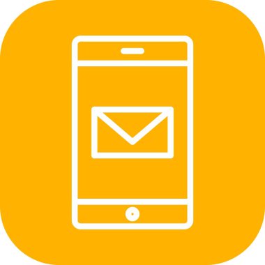 cep telefonu simgesi, basit vektör illüstrasyonu