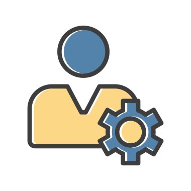 Simge ayarlanıyor, basit vektör illüstrasyonu