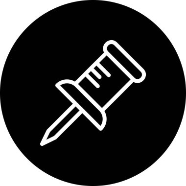 pin simgesi, basit vektör illüstrasyonu