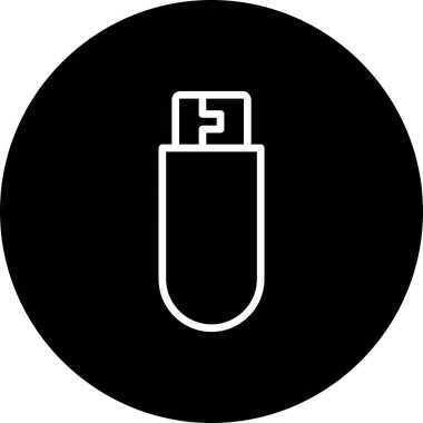 vektör usb simgesi, basit vektör illüstrasyonu