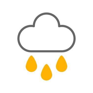 Bulut simgesi, basit vektör illüstrasyonu