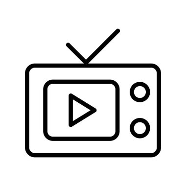 Vektör TV simgesi, illüstrasyon