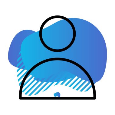 man simgesi, kişisel profil basit vektör illüstrasyonu