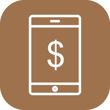 cep telefonu simgesi, basit vektör illüstrasyonu