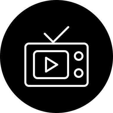 Vektör TV simgesi, illüstrasyon