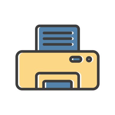 vektör yazıcı simgesi, resimleme