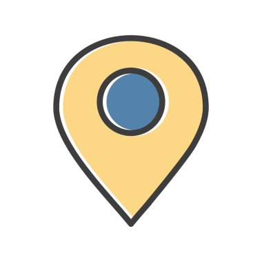 Konum simgesi, basit vektör illüstrasyonu