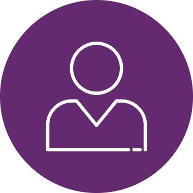 man simgesi, kişisel profil basit vektör illüstrasyonu