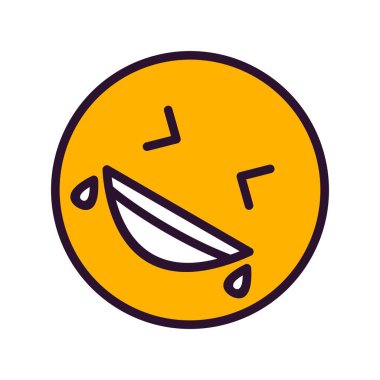 gülen yüz simgesi, basit vektör illüstrasyonu